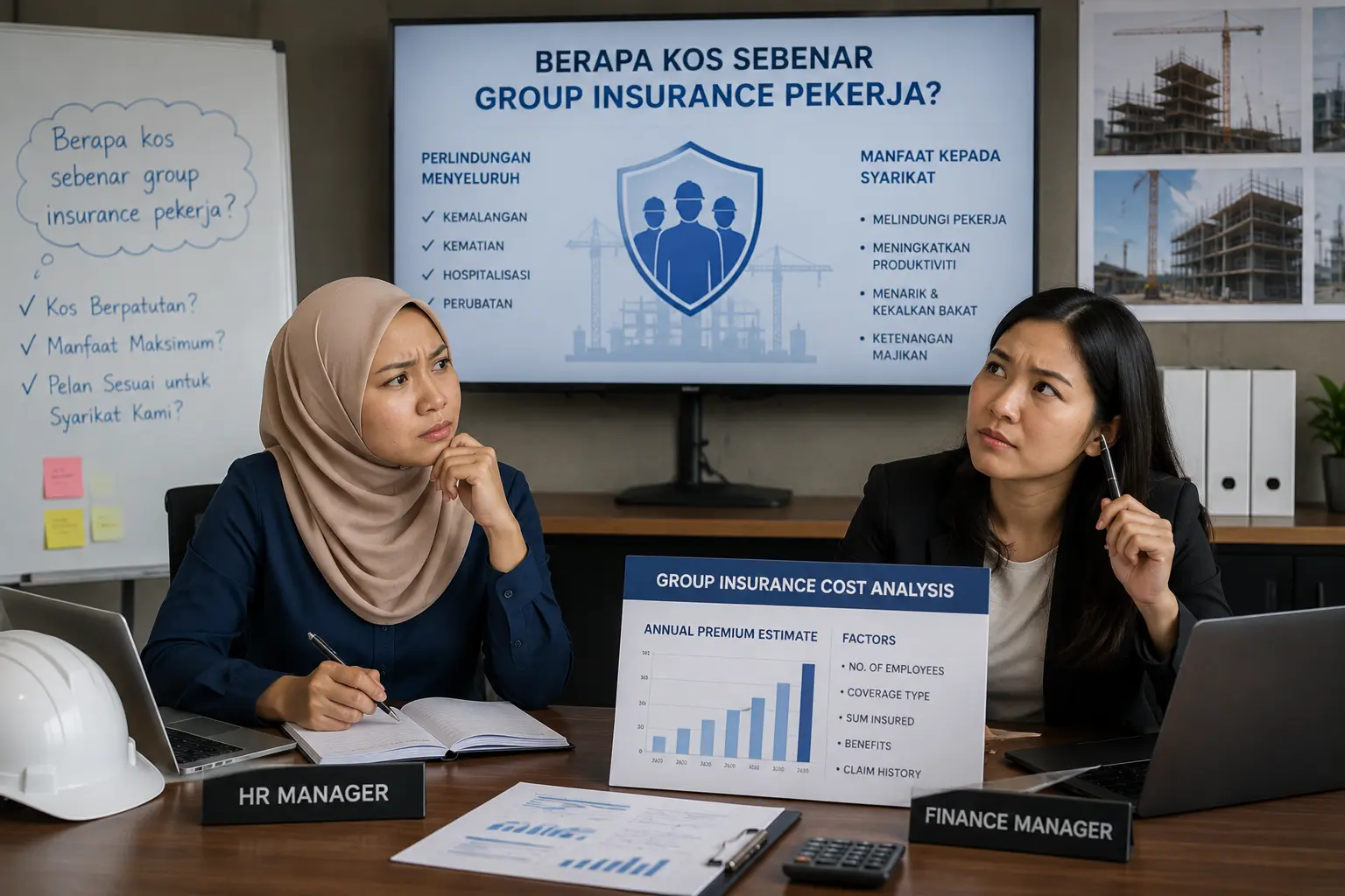 Kos insurans berkumpulan untuk 20 pekerja — anggaran premium Malaysia